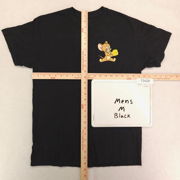 Tom and Jerry Causal Crew Neck Short Sleeve Graphic T-Shirt Mens Size M Black - Picture 5 of 9